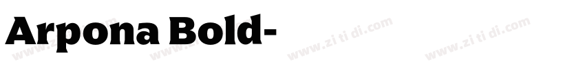 Arpona Bold字体转换